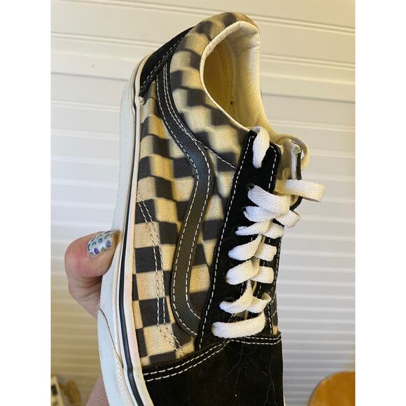 Vans Unisex Checkered Old School Black & White Shoes M=8 W=9.5 - Picture 8 of 12